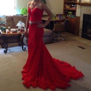 Size 4 red prom dress